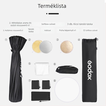 Soft light box AD-S85S a God cowtól, kompatibilis az AD400-tel, anyag: Flocking
