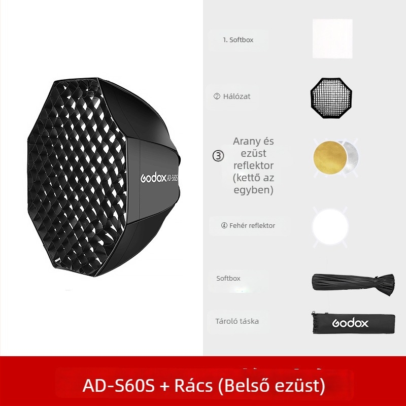 Soft light box AD-S85S a God cowtól, kompatibilis az AD400-tel, anyag: Flocking
