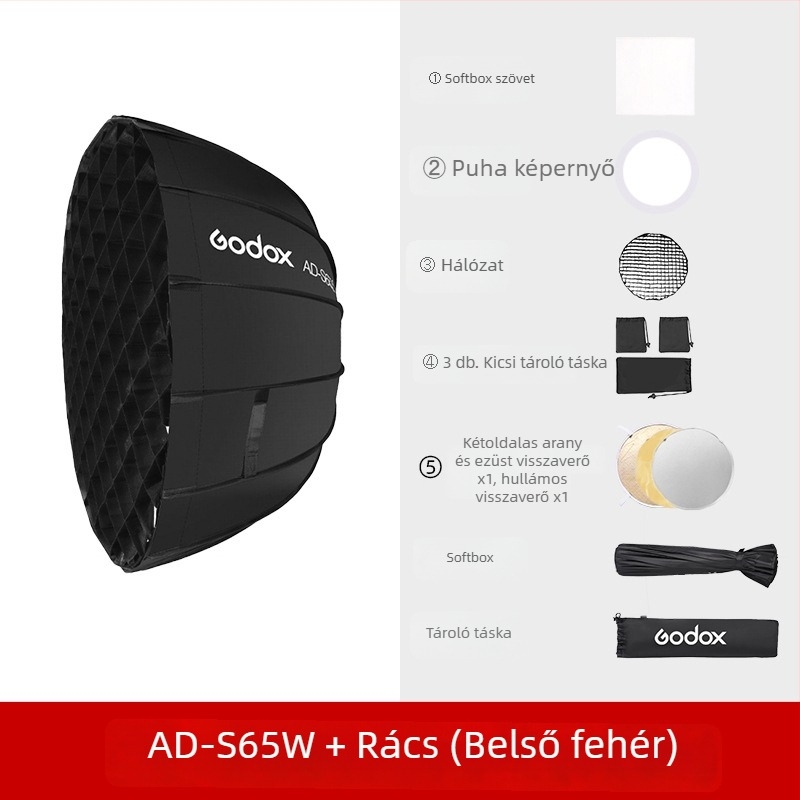 Soft light box AD-S85S a God cowtól, kompatibilis az AD400-tel, anyag: Flocking