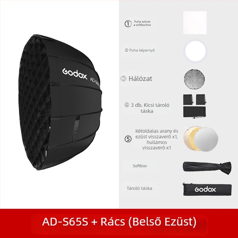 Soft light box AD-S85S a God cowtól, kompatibilis az AD400-tel, anyag: Flocking