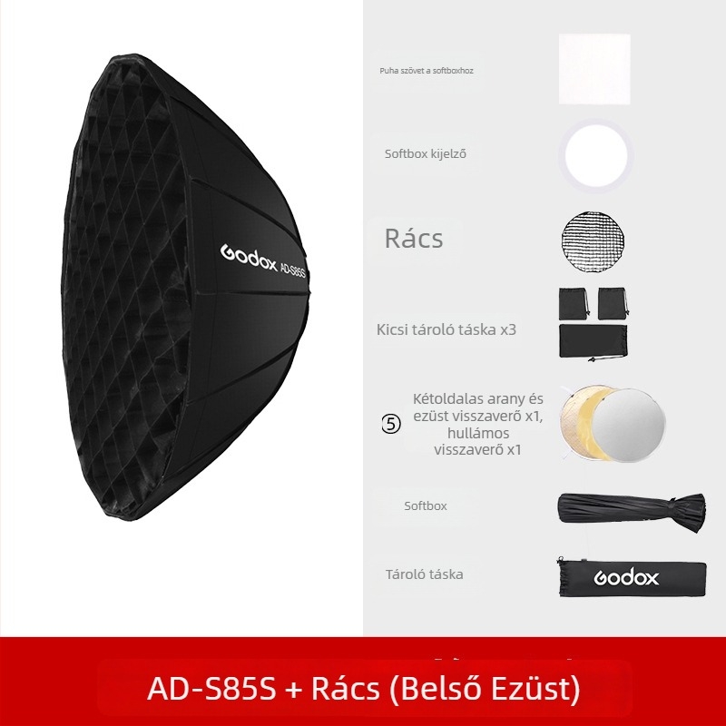 Soft light box AD-S85S a God cowtól, kompatibilis az AD400-tel, anyag: Flocking