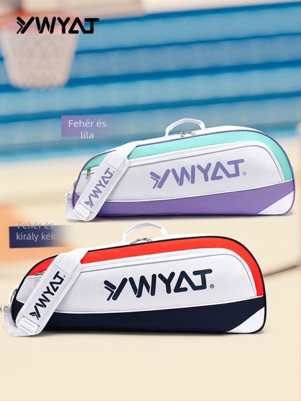 Sporttáska badminton és tenisz felszereléshez, nagy kapacitású, külön rekesz a rakétának, vászon és poliészter anyag, YWYAT márka