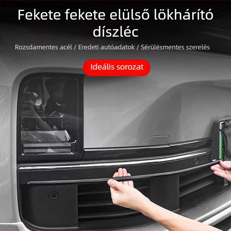 Ideális L6L7L8L9 első lökhárító dekoratív csík, ABS anyag, testreszabás nélkül, kompatibilis L6L7L8L9 modellekkel
