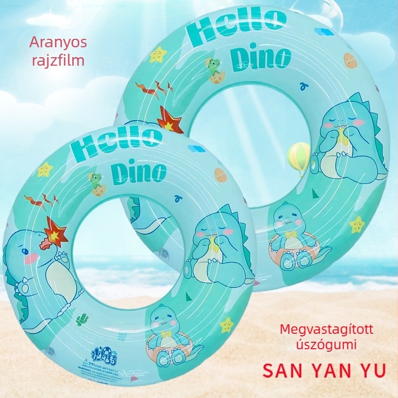 Vastagított PVC úszógumi gyerekeknek, rajzfilm mintával