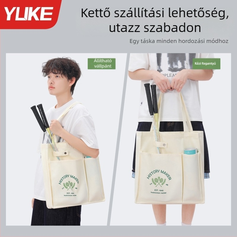 Yu ke badminton és tenis táska, CANVAS anyag, poliészter szövet, felnőtteknek, sportos kültéri táska