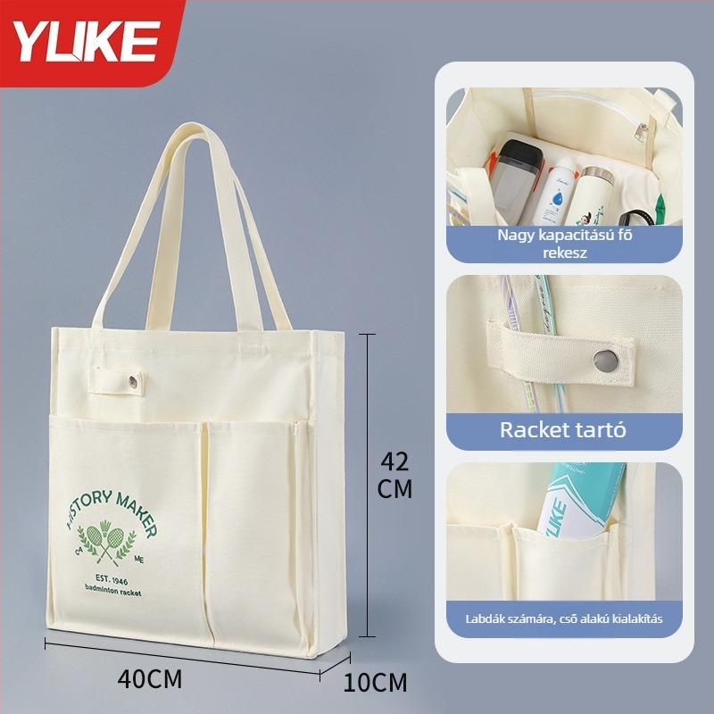 Yu ke badminton és tenis táska, CANVAS anyag, poliészter szövet, felnőtteknek, sportos kültéri táska