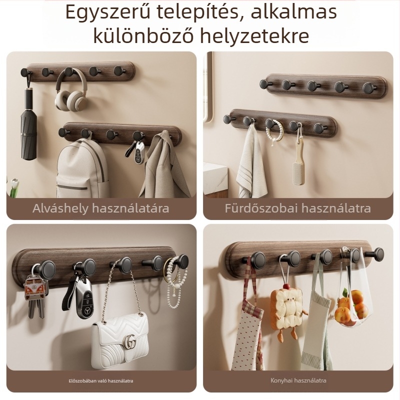 Szívócsészés ajtóhorgok – fúrás nélkül, nehéz teherbírású, ABS anyag, ajtók és ablakokhoz, előszoba/hálószoba tárolás, Dimitro