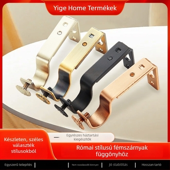 Vasból készült függönyrúd-tartó, vízálló, állítható, modern minimalista dizájn, univerzális tartó