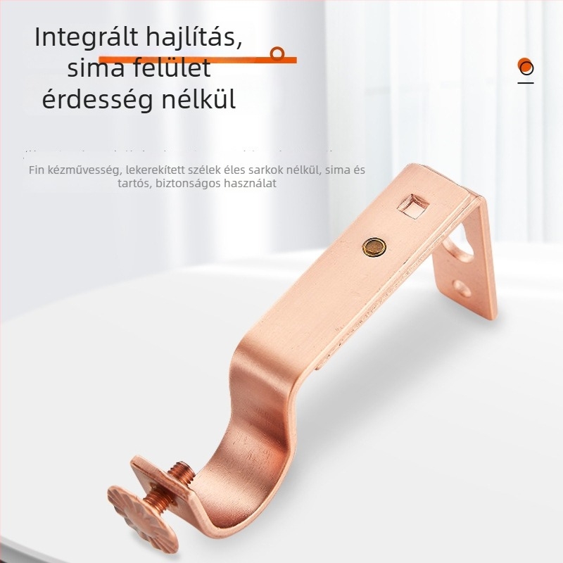 Vasból készült függönyrúd-tartó, vízálló, állítható, modern minimalista dizájn, univerzális tartó