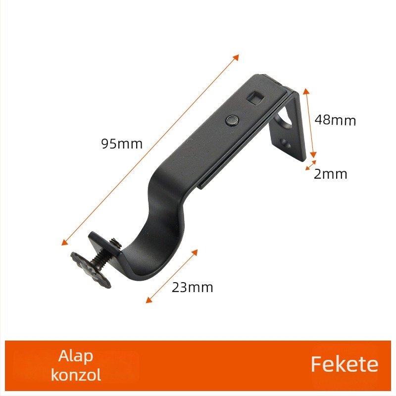Vasból készült függönyrúd-tartó, vízálló, állítható, modern minimalista dizájn, univerzális tartó