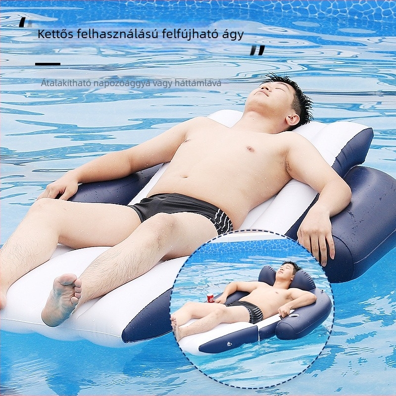 PVC-felfújható lounge kanapé vízen – úszó ágy strandhoz és kültéri használatra