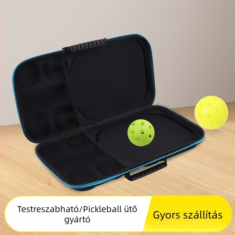 Hordozható pickleball ütő hátizsák teniszezéshez – készlet 2 ütővel és 4 labdával, szénszálas / üvegszálas ütőkkel