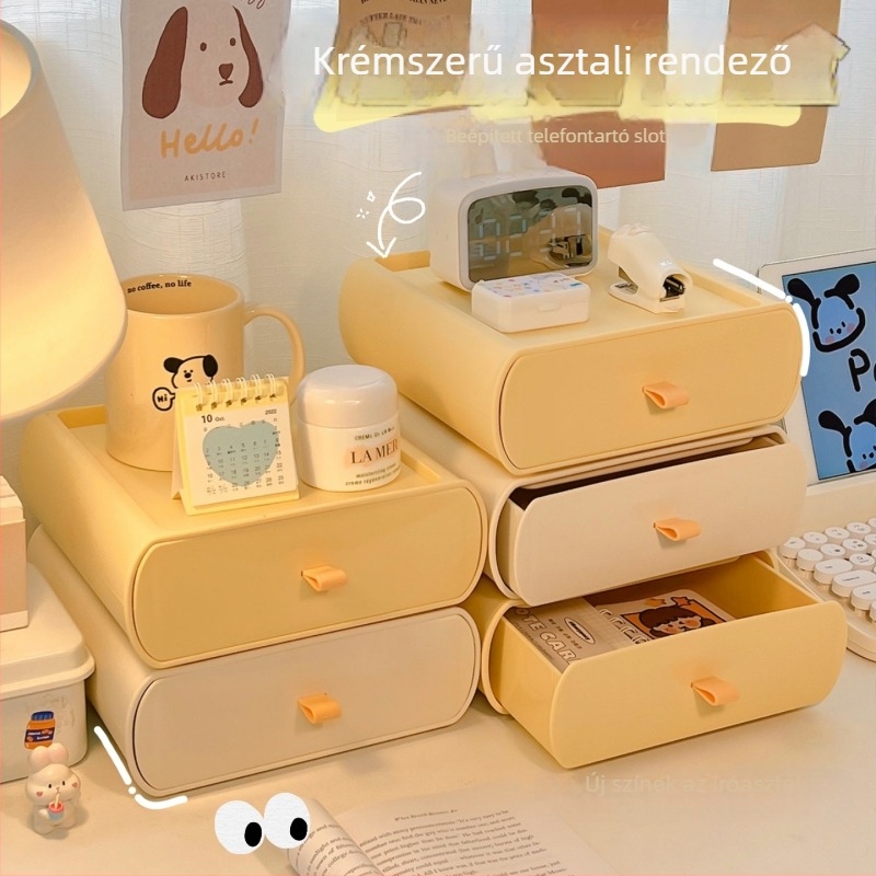 Fióktípusú asztali tároló doboz, PP műanyag, 18 L, modell SNH-0050