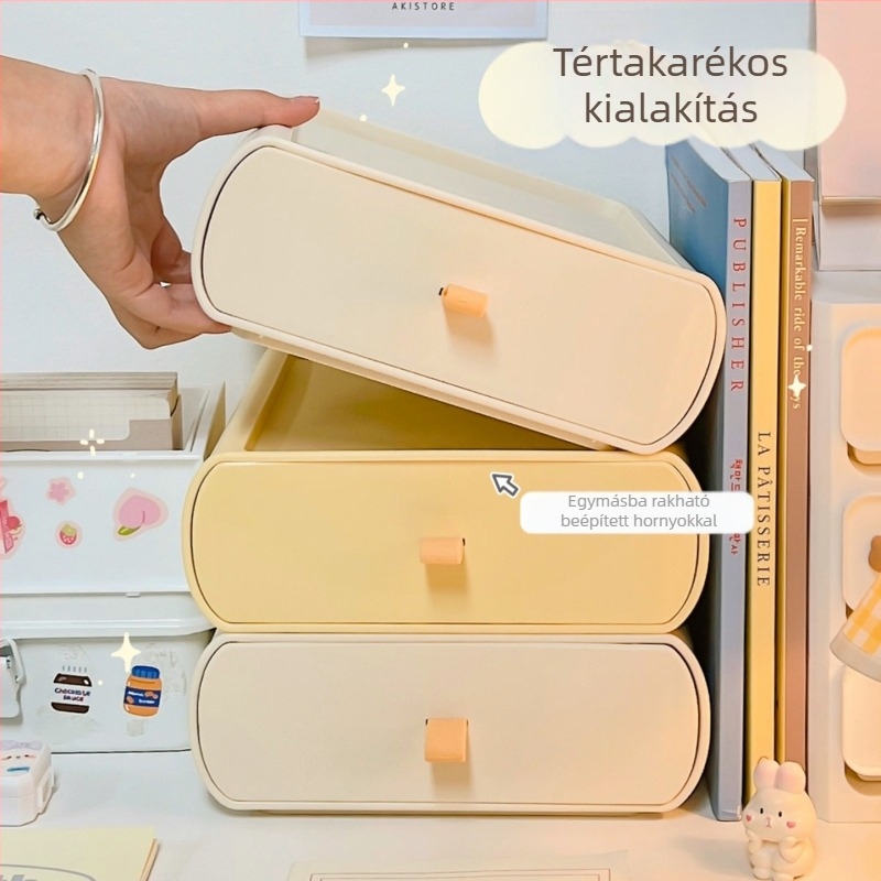 Fióktípusú asztali tároló doboz, PP műanyag, 18 L, modell SNH-0050