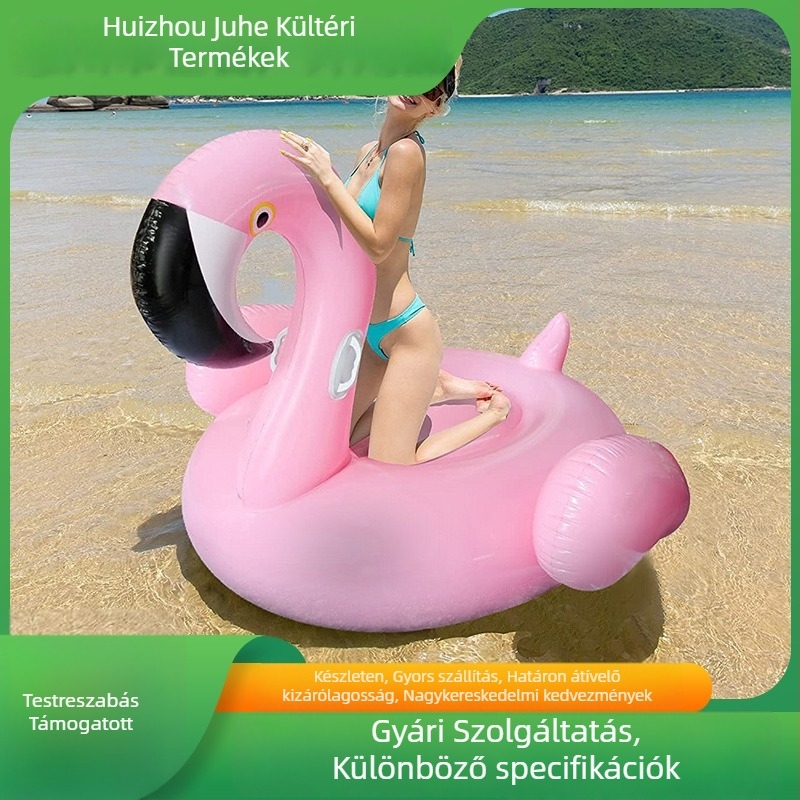 Felfújható flamingó alakú úszóplatform felnőtteknek, vízi parkhoz (Anyag: környezetbarát PVC; Márka: Egyéb; Termék kategóriája: Egyéb)