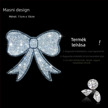 Karikatúra motívummal ellátott matrica, kristály üveg, öntapadós dekoratív burkolat (Márka: Bright Flash; Anyag: Rhinestone glass; Telepítés: Öntapadó; Mintázat: Karikatúra)