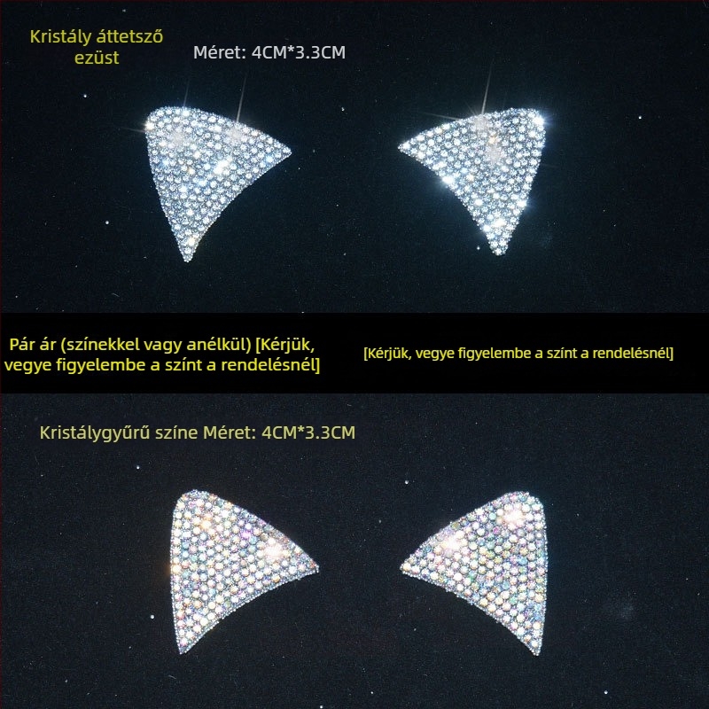 Karikatúra motívummal ellátott matrica, kristály üveg, öntapadós dekoratív burkolat (Márka: Bright Flash; Anyag: Rhinestone glass; Telepítés: Öntapadó; Mintázat: Karikatúra)