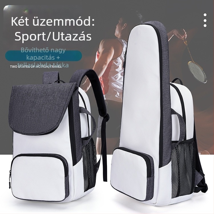 Többcélú sporttáska tenisz- és badmintonfelszereléshez, külön cipőrekesszel, vízálló és könnyű.