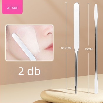 Foundation spatula A1V - rozsdamentes acél smink eszköz folyékony alapozó felvitelére, spatula és keverőbot