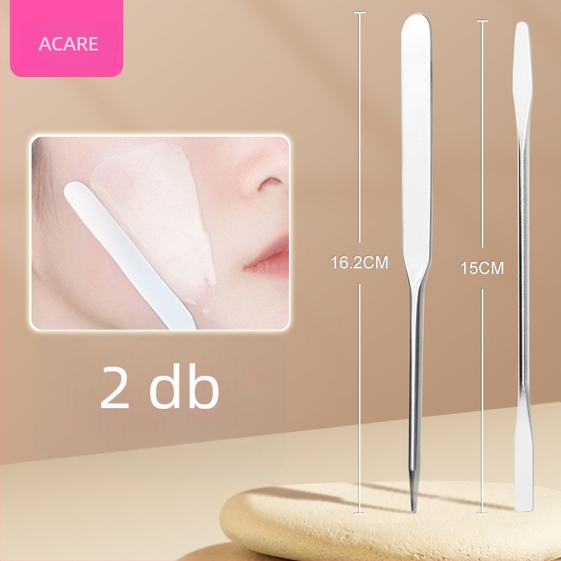 Foundation spatula A1V - rozsdamentes acél smink eszköz folyékony alapozó felvitelére, spatula és keverőbot