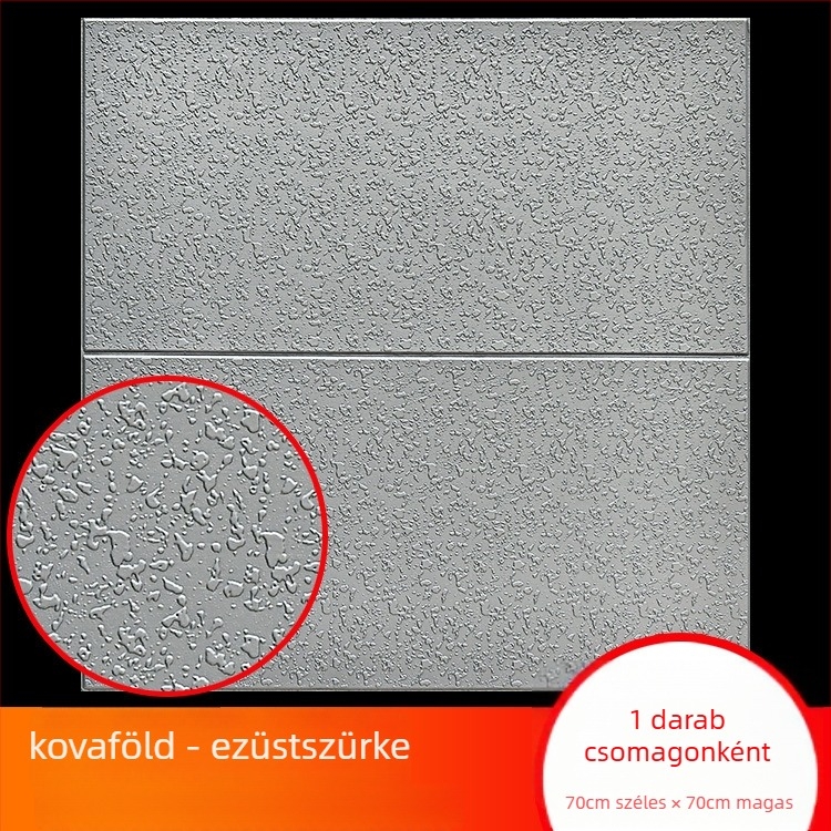 3D önállóan tapadó falikép XPE habból, egyszínű, vízálló, diatomos agyaghatás