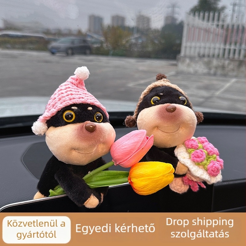 Autó belső dekoráció – plüss textile figura Cartoon stílusban, Create márka, dekoráció; anyag: textil; stílus: cartoon; márka: Create; funkció: dekoráció