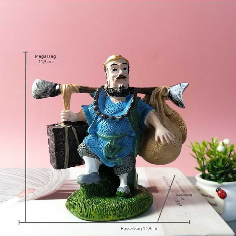 Majomkirály műgyanta figura - az Utazás Nyugat felé ihletése, National Tide stílus; műgyanta kézműves termék, karton csomagolás