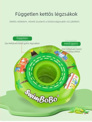Swimbobo új gyerekeknek készült úszó gyűrű babáknak, felfújható karika dinoszaurusz mesefigurás mintával