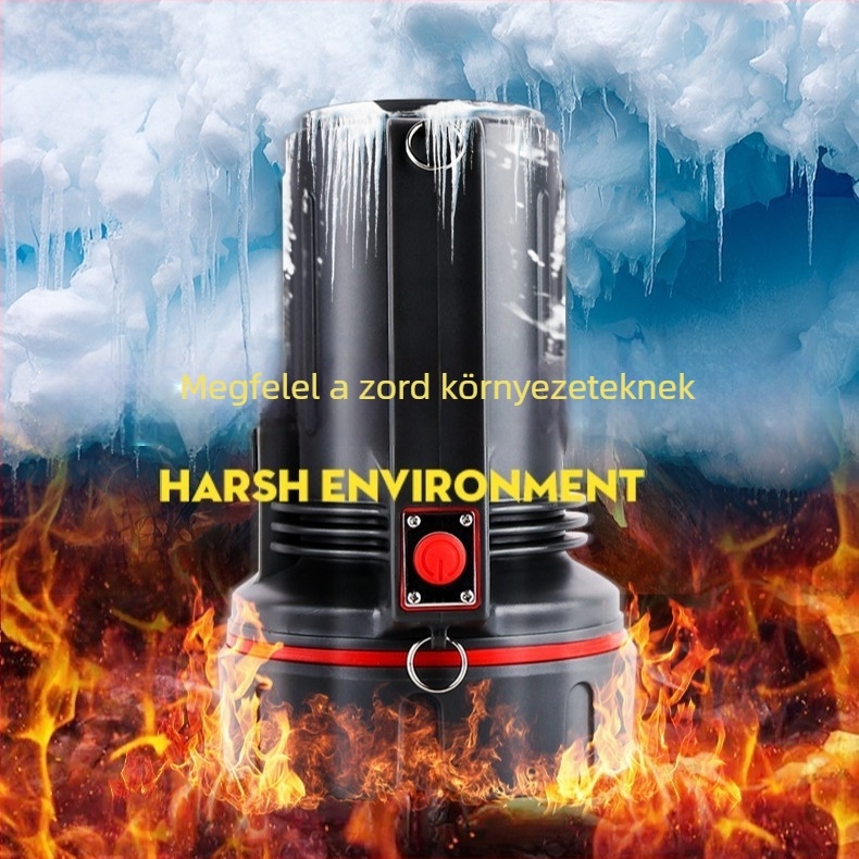 Hordozható LED zseblámpa, robbanásbiztos, erős fény — 4000mAh akkumulátor, 1000W teljesítmény, akár 500 m távolság, újratölthető