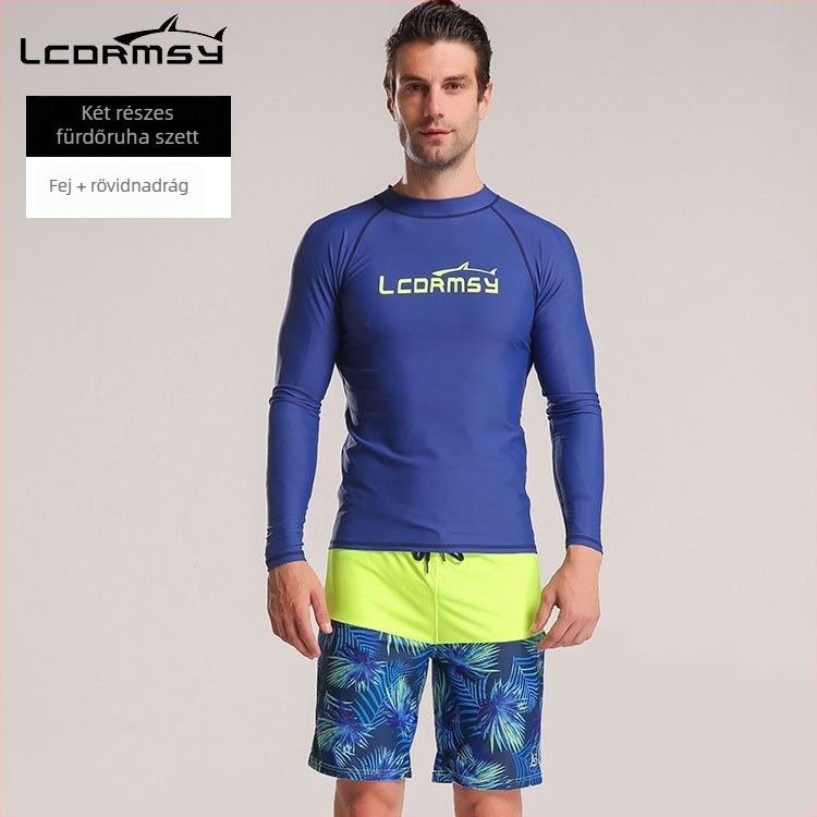 Férfi búvárruha, anyag: nylon 82% / spandex 18%, funkció: napvédő, mintázat: egyszínű, merüléshez
