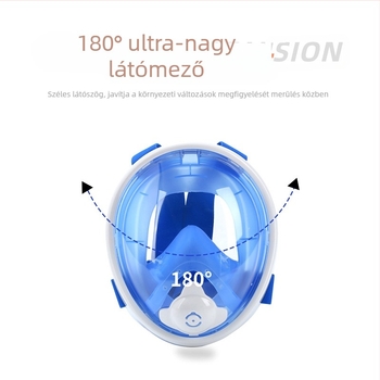 Jierui Gyerekeknek szóló teljes arcú száraz snorkelmaszk, modell C1, anyag: szilikon/PC, anti-fog