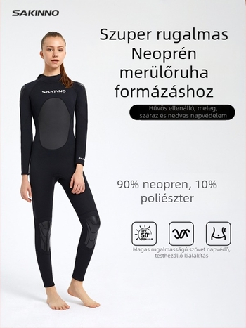 3mm SCR neopren búvárruha, pár-stílus, hosszú ujjú, teljes hosszúságú, uniszex felnőtt