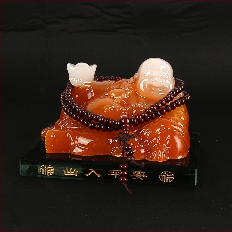 Autó belső dekoráció, gyanta, Maitreya Buddha, modern stílus, a Szerencse Buddha