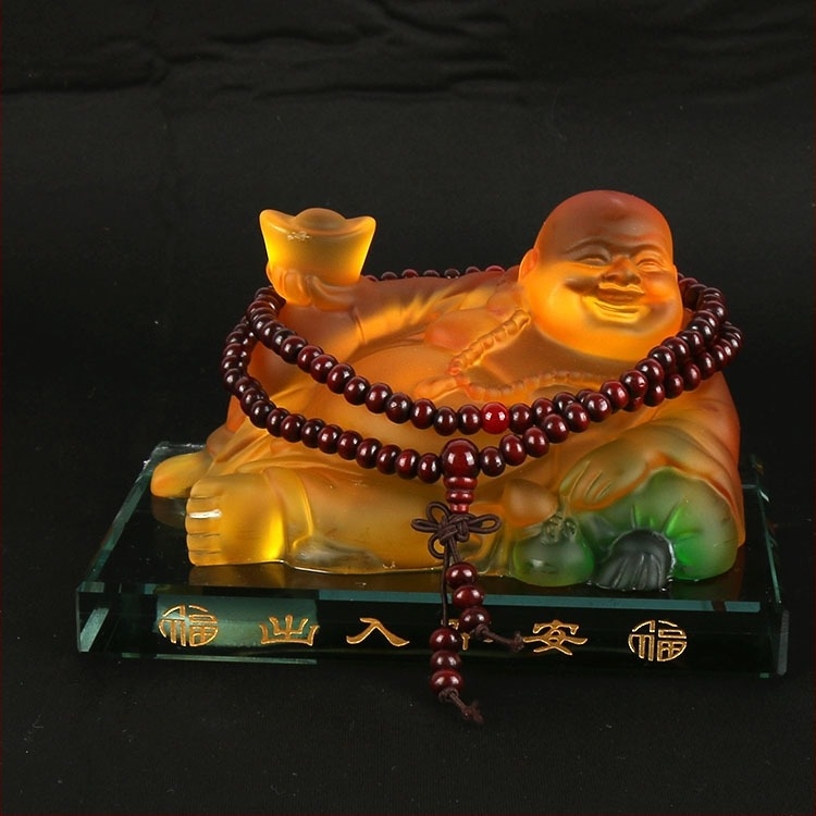 Autó belső dekoráció, gyanta, Maitreya Buddha, modern stílus, a Szerencse Buddha