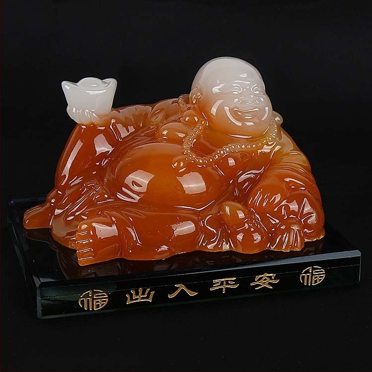Autó belső dekoráció, gyanta, Maitreya Buddha, modern stílus, a Szerencse Buddha