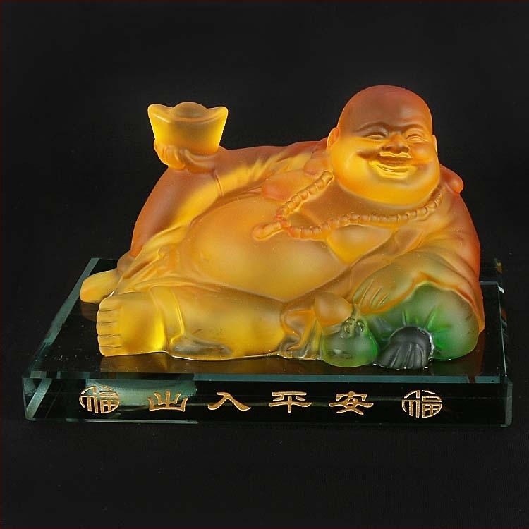 Autó belső dekoráció, gyanta, Maitreya Buddha, modern stílus, a Szerencse Buddha