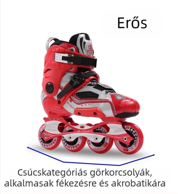 Inline korcsolyák alumínium ötvözetből készült kerettel és keréktartóval