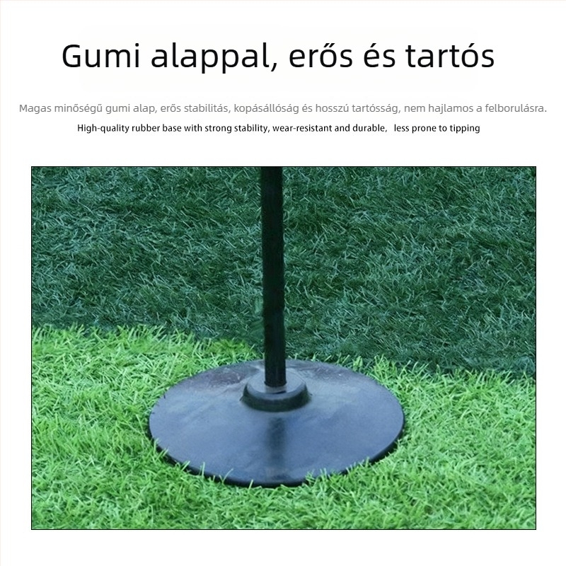 Kosárlabda edzőmanöken állítható magassággal és mozgó karokkal – gumi, fém és poliészter konstrukció; Crown márka