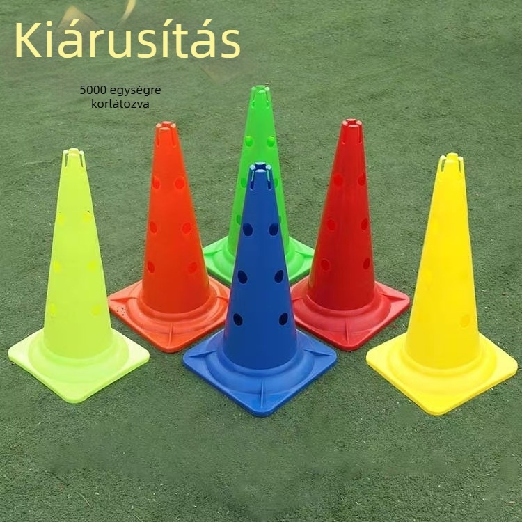 Futball-edzésfelszerelés készlet akadályokkal, oszlopokkal és célkorongokkal