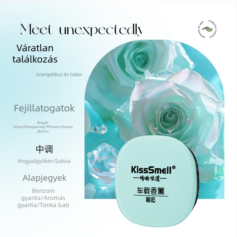 Autó illatosító klipsz – Gardenia illat, 5–10 ml, műanyag, 16–30 nap