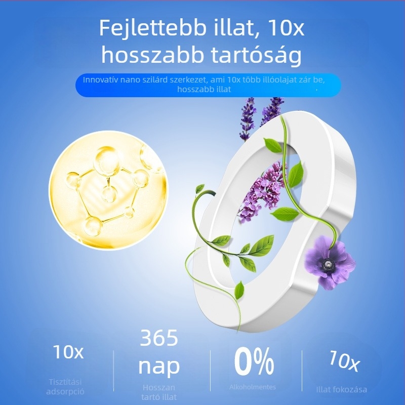 Autóillatosító tartó napelemes működtetéssel, forgó almavirág dizájn, szilárd illatpaszta