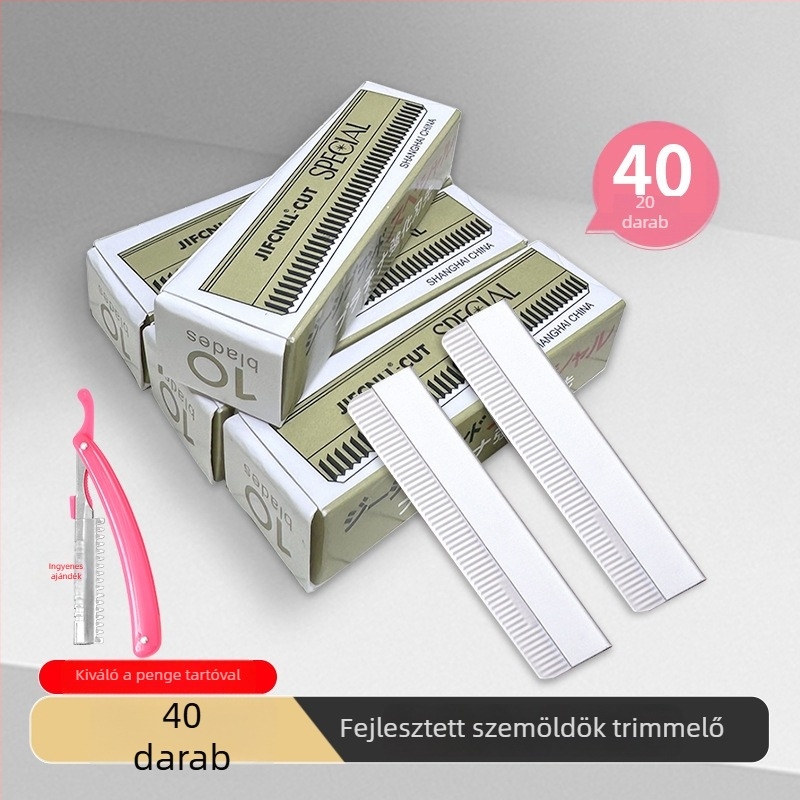 Női szemöldök-trimmelő készlet – rozsdamentes acélból, hordozható, biztonságos kezdőknek