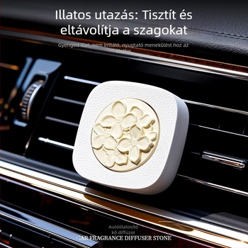 Autó-difuzor kő gipszből, virágos illat, 10–20 ml, párologtatási idő 31–60 nap