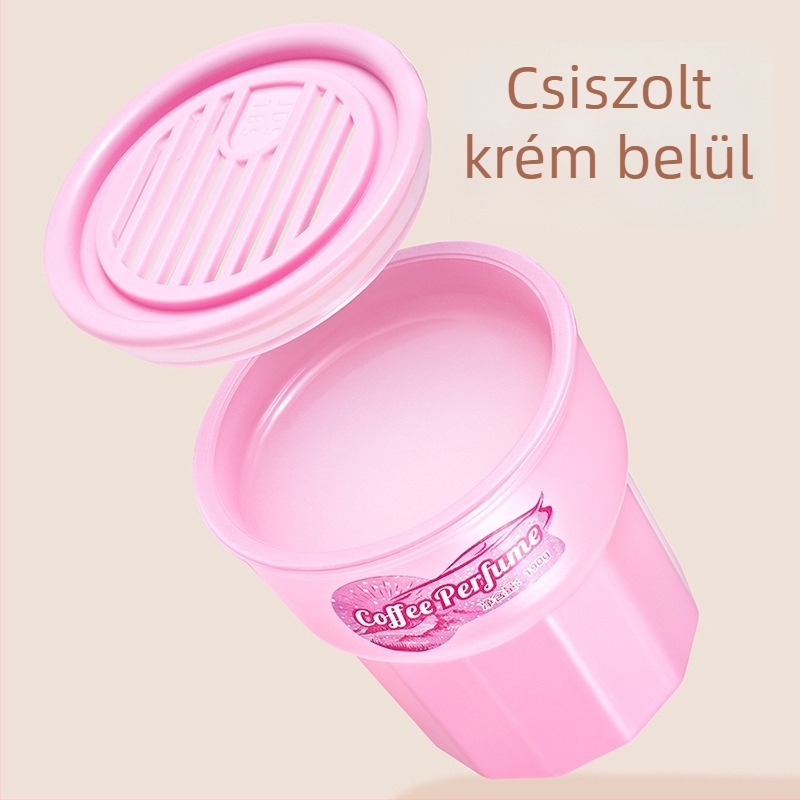 Autóillatosító balzsam Gardenia illattal, 50–100 ml, párolgási idő 31–60 nap, üléshez rögzíthető, műanyag