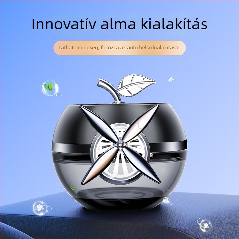 Alma alakú napenergiás forgó illatosító autóhoz, hosszú távú enyhe illat, belső dekoráció.