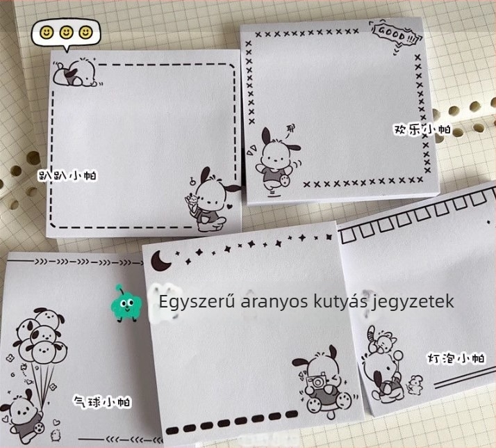 Minimalista fekete-fehér matricák, Instagram-stílusú Pochacco, aranyos és kreatív, erős tapadás — Márka: Friendly; Ragadható: Igen; Belső oldalak száma: Egyéb; IP jogok: Nem engedélyezett