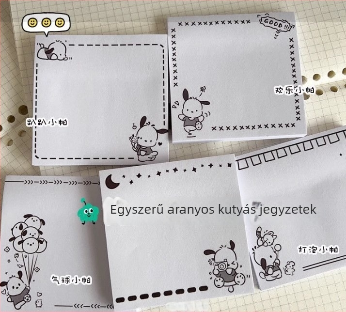 Minimalista fekete-fehér matricák, Instagram-stílusú Pochacco, aranyos és kreatív, erős tapadás — Márka: Friendly; Ragadható: Igen; Belső oldalak száma: Egyéb; IP jogok: Nem engedélyezett