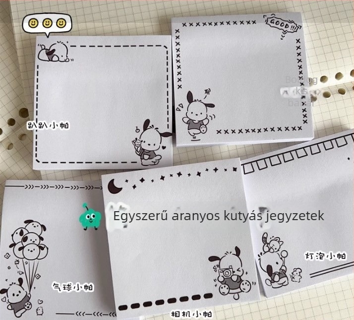 Minimalista fekete-fehér matricák, Instagram-stílusú Pochacco, aranyos és kreatív, erős tapadás — Márka: Friendly; Ragadható: Igen; Belső oldalak száma: Egyéb; IP jogok: Nem engedélyezett