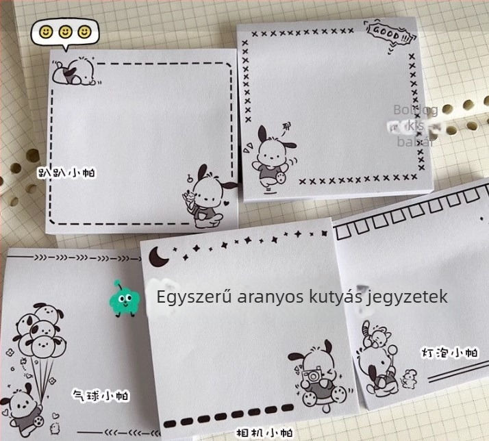 Minimalista fekete-fehér matricák, Instagram-stílusú Pochacco, aranyos és kreatív, erős tapadás — Márka: Friendly; Ragadható: Igen; Belső oldalak száma: Egyéb; IP jogok: Nem engedélyezett