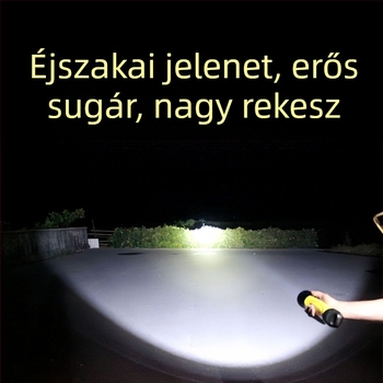 Búvár LED lámpa hosszú hatótávú fény, test alumíniumötvözet és kemény műanyag, IPX8 vízálló, Q10 úszó verzió